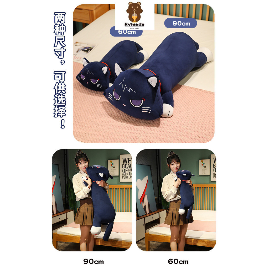 Rytanda Dễ Thương Dài Sang Trọng Gối Genshin Tác Động Lang Thang Sang Trọng Đồ Chơi Scaramouche Plushie Búp Bê Trang Trí Gối Đệm Mềm Nhồi Bông Anime Hình Trao Đổi Giáng Sinh Quà Tặng Sinh Nhật Trang Trí