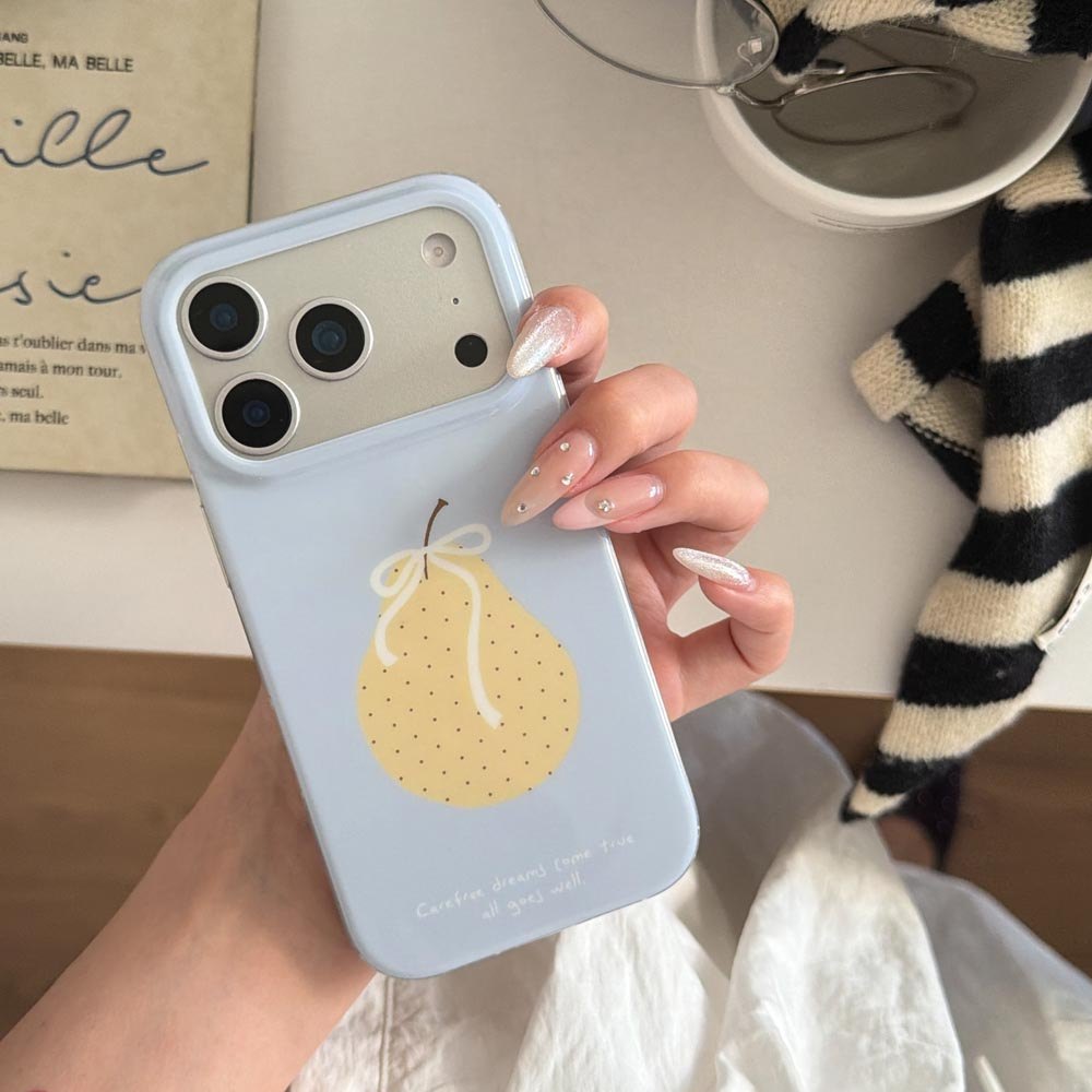 Ốp Lưng Cứng Tương Thích Với iPhone 13 14 14Pro 14ProMax 15 15Pro 15ProMax 16 16Pro 16ProMax 17 17Pro 17ProMax Vỏ Họa Tiết Quả Lê Bodian