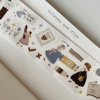 Washi tape bế viền Yier Stationery Planet tone màu morandi