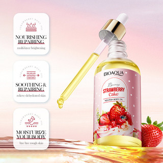 All English Strawberry Cake Nourishing Body Oil BIOAOUA Tinh chất dưỡng ẩm da 2026.3.22