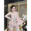 Bộ đồ ngủ nữ pijama đồ bộ mặc nhà lụa Latin cộc đùi thiết kế dễ thương - cn128