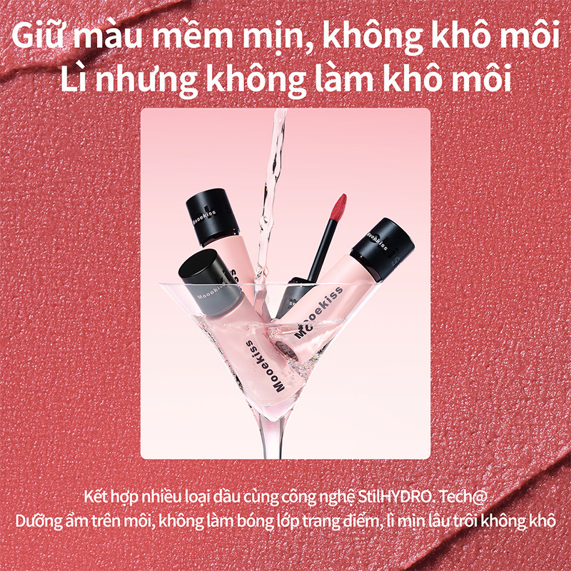 [Combo 2] Son Mooekiss Soft Mist Matte + Bảng Tạo Khối 3 Màu 9g, Lì Mịn, Lâu Trôi, Makeup Full Set