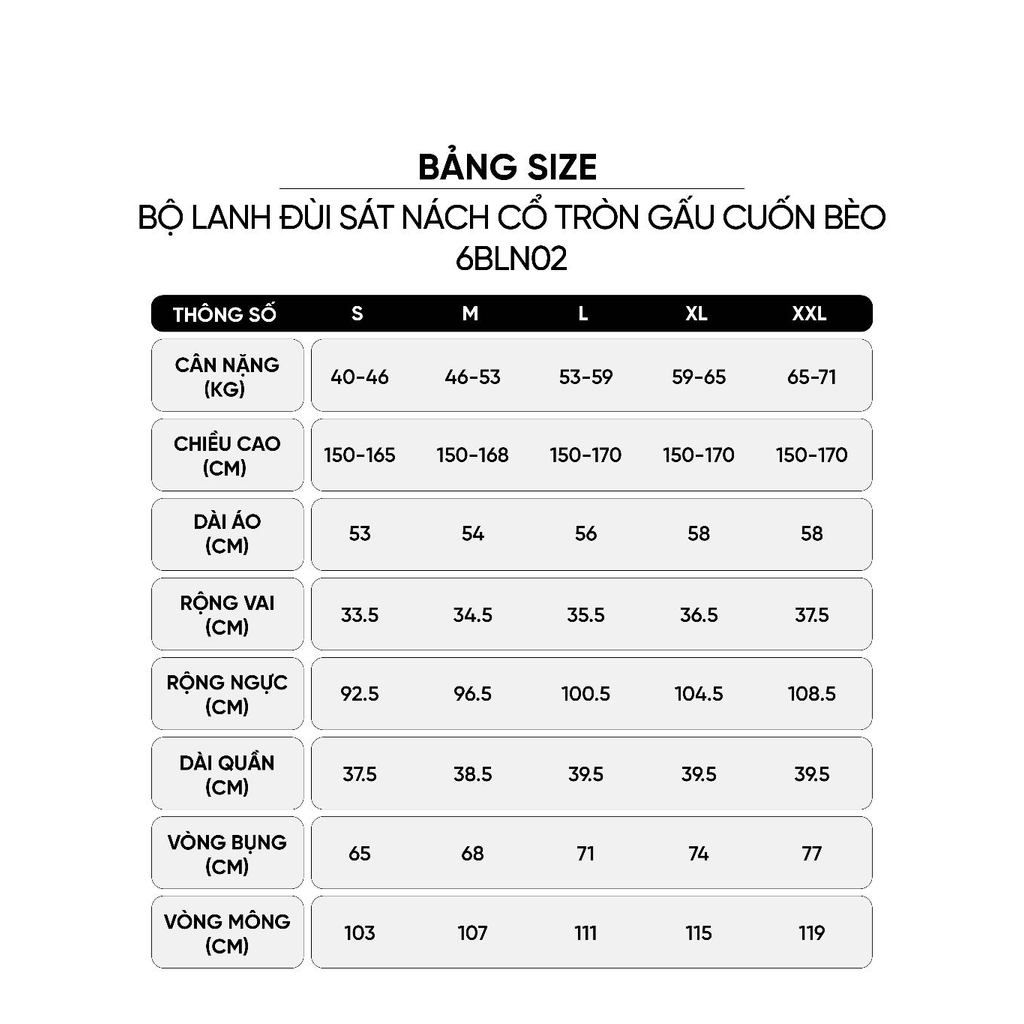 Bộ đồ nữ CARDINA chất liệu lanh sát nách cổ tròn gấu cuốn bèo và quần đùi 6BLN02