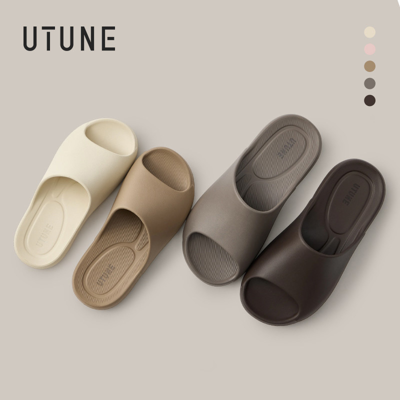 UTUNE Dép EVA mũi cá chống trượt phòng tắm dép đi trong nhà siêu nhẹ êm ái thoáng khí khử mùi đế chống trơn chống mài mòn unisex nam nữ dùng hàng ngày thoải mái bền đẹp