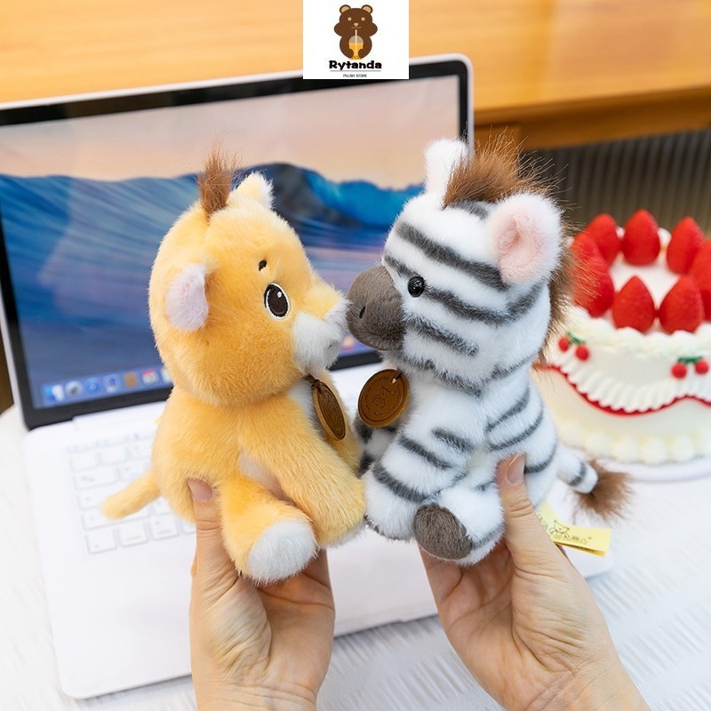 Rytanda Rừng Động Vật Plushie Cho Bé Trai Bé Gái Gối Búp Bê Bé Hoang Dã Boar Ngựa Vằn Hươu Cao Cổ Voi Sư Tử Tuyết Da Báo Hound Fox Sang Trọng Mềm Mại Bạn Gái Năm Mới Trang Trí Quà Tặng