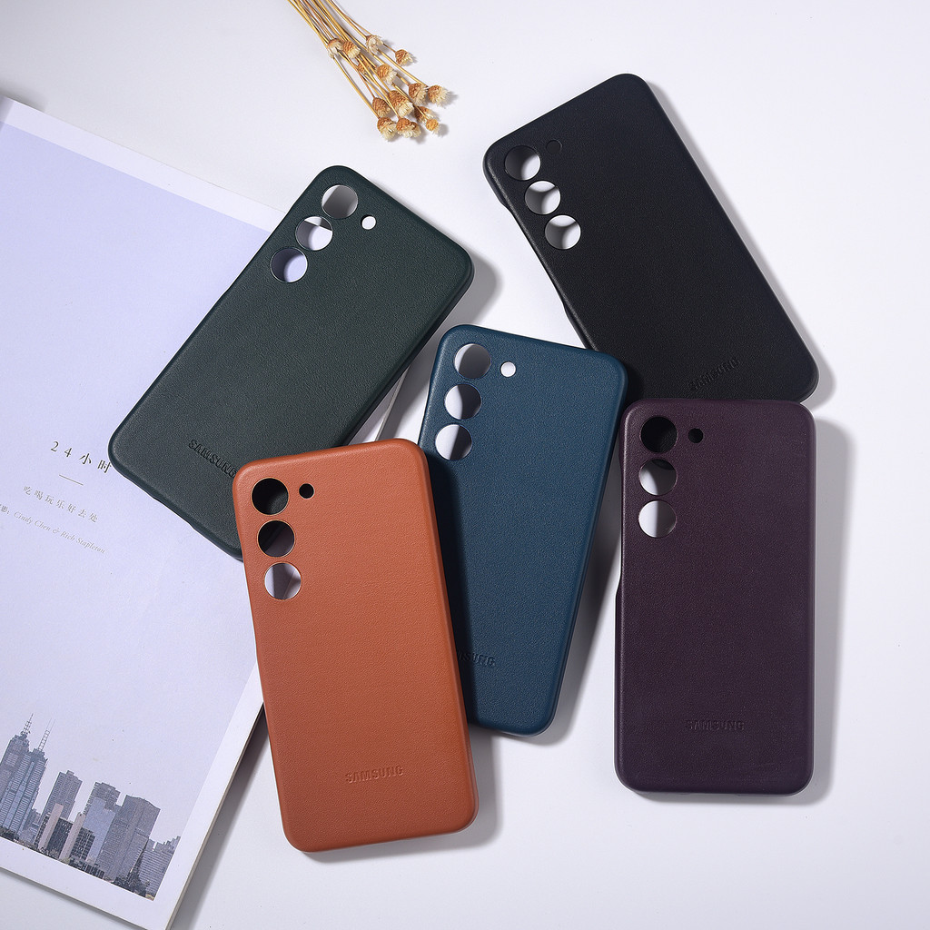 Ốp điện thoại di động bằng da chất lượng cao cho Samsung Galaxy S22 / S22 Plus / S23 / S23 Plus Vỏ bảo vệ mặt sau mềm sang trọng & hộp