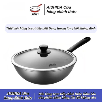 [ASD] Chảo chiên chống dính,chảo chống dính,chảo xào,nồi chống dính,chảo xào rau,nồi chiên,32cm/34cm dung tích lớn