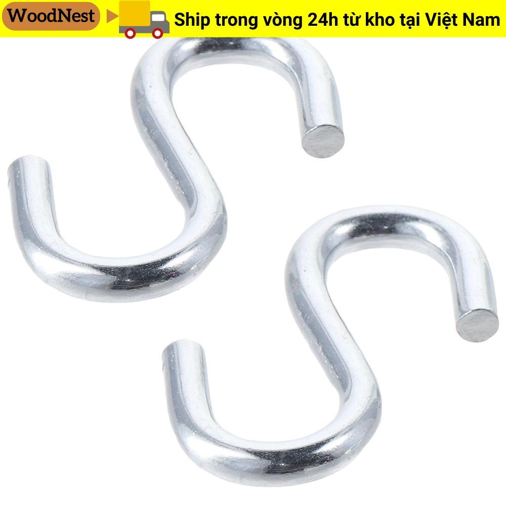 WOODNEST 2 Móc S hạng nặng, Dung tích chịu lực: 300 (kg) 70mm / 2,75in 2,75in Võng Swing S Móc, Móc hình chữ S mạ kẽm bằng sắt bền bỉ
