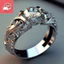 Nhẫn zircon cổ điển châu Âu và Mỹ, cá tính, thời trang cho cả nam và nữ