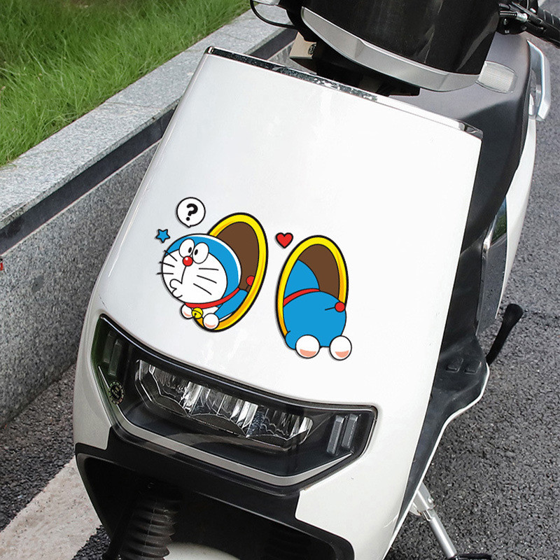 Doremon Hoạt Hình Dễ Thương Nhãn Dán Xe Ô Tô Sáng Tạo Nhãn Dán Mèo Độc Đáo
