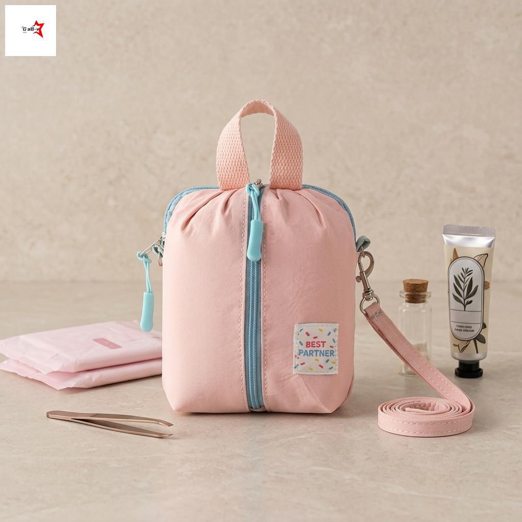 Túi đựng băng vệ sinh màu Macaron Túi đựng mỹ phẩm du lịch di động có vải chống thấm nước