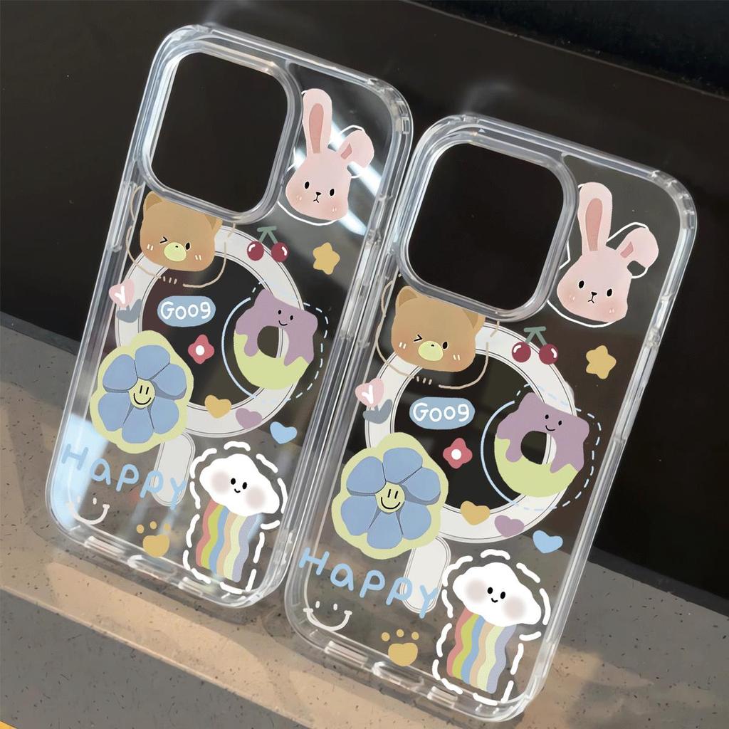 Món ghép đồ vật dễ thương phù hợp với 16vỏ điện thoại iPhone17Air vỏ hút từ14/13/11Pro