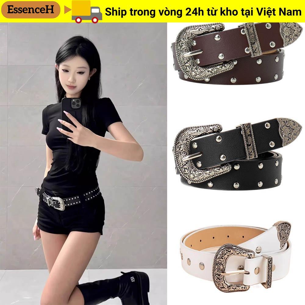 Thắt lưng đinh tán ESSENCEH style Gothic Punk và Y2K