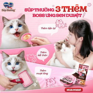 Súp thưởng Silver Spoon gói 4 thìa cho mèo Nguyên liệu hảo hạng từ Nhật Bản
