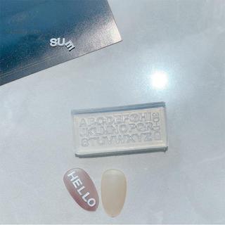 [hatheaven] 1 Khuôn Khắc Móng Tay Silicon 3D Chữ Cái Tiếng Anh Khuôn Dập Thiết Kế Gel Stencils DIY Dụng Cụ Phụ Kiện Làm Móng Tay Đẹp