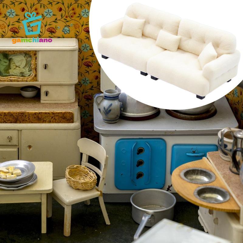 Gamchiano Mini Sofa Thực Tế Trẻ Em Giả Vờ Chơi Đồ Chơi Phòng Khách Nội Thất Mini