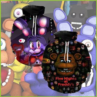 Áo hoodie unisex FNAF Năm Đêm tại Freddy's, phù hợp cho cả nam và nữ