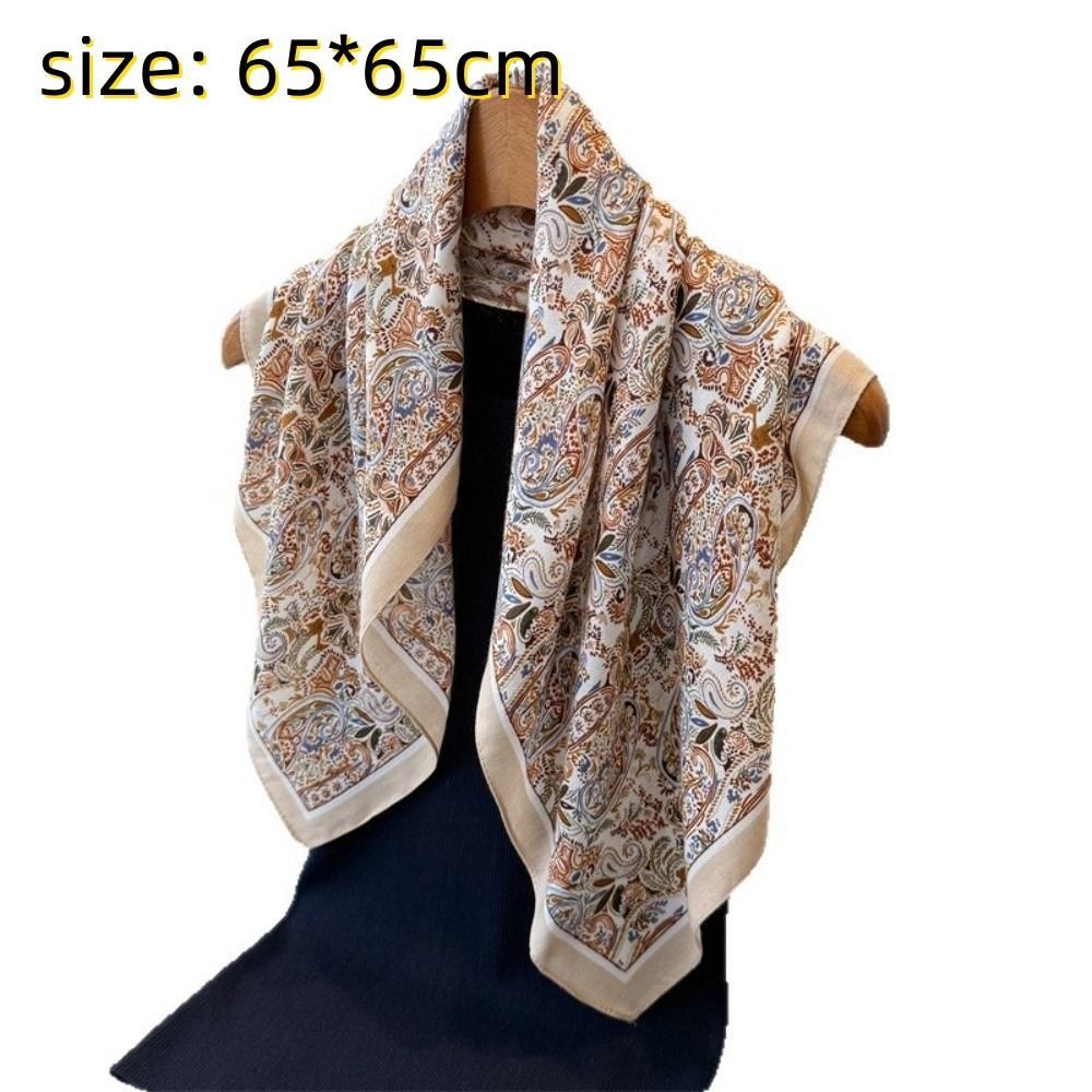 Khăn vuông HOBBYIN bằng cotton mềm mại, thời trang cho nữ, giữ ấm khi quàng cổ hoặc trùm đầu