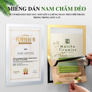 Khung Tranh Trong Suốt Từ Tính – Nam Châm Bám Chặt, Không Cần Khoan, Trưng Bày Hình Kỷ Niệm Đẹp