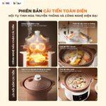 Nồi Kho Hầm Chậm BEAR 3L, Nồi Nấu Chậm Lòng Gốm Tử Sa Nguyên Khoáng Đa Năng Kho Hầm Ninh Nấu Soup Nấu Chè ESP-305LP — ảnh 2