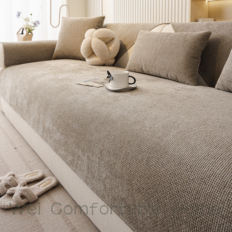 Vỏ Sofa Màu Trơn Bốn Mùa Đa Năng Chống Trơn Trượt Khăn Vải Chống Thấm Nước Tiểu Sofa Đệm