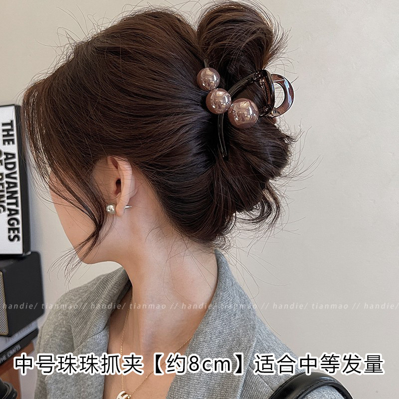 Cảm Thấy Cá Mập Kẹp Tóc Acrylic Size Lớn, Phong Cách Mới Cho Năm 2025