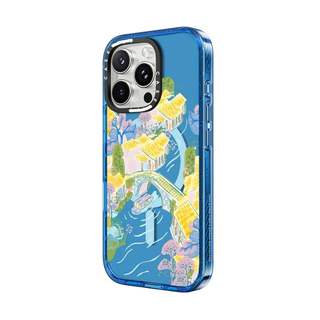 CASECASE X Wonderland Ốp Lưng Bầu Trời Màu Xanh Trong Suốt Cứng Hút Từ Tính Tác Động Dành Cho Apple IPhone 12 13 14 15 16 17 Pro Max Air Plus Có Hộp
