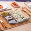Ge Khay Bánh Bao Thủy Tinh Chịu Nhiệt Có Khay Đựng Nước Sốt, Khay Ăn Tối Chia, Khay Ăn Sáng, Dụng Cụ Nhà Bếp Tại Nhà n