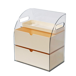 Hộp đựng mỹ phẩm Acrylic - Dụng cụ sắp xếp để bàn chống bụi cho Son môi chăm sóc da