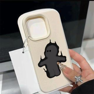 Đồ trang trí hình nhân xám dùng cho vỏ điện thoại 16 Promax, mẫu mới 16 với hoa văn lựu, 15 Pro giả da, 14 bộ