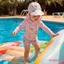 Bé Gái Rash Guard Đồ Bơi Đuôi Cá Bé Gái / Vịt In Dây Kéo Dài Tay Tắm Có Mũ Bơi