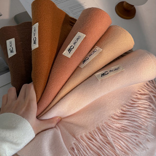 Khăn Lụa Gai Đơn Giản Giả Cashmere Ấm Áp, Phù Hợp Lễ Hội Mùa Xuân Và Thu Đông - Phong Cách Hàn Quốc