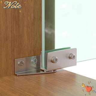 NOTE1 2 Bản Lề Cửa Kính, Kẹp Không Khung Gắn Bên Hợp Kim Kẽm, Tự Đóng Không Khoan Nội Thất Cửa Tủ Bản Lề Tủ Kính