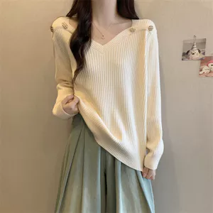 Áo thun dài tay nữ xu hướng xuân - thu đông, dáng rộng thoải mái