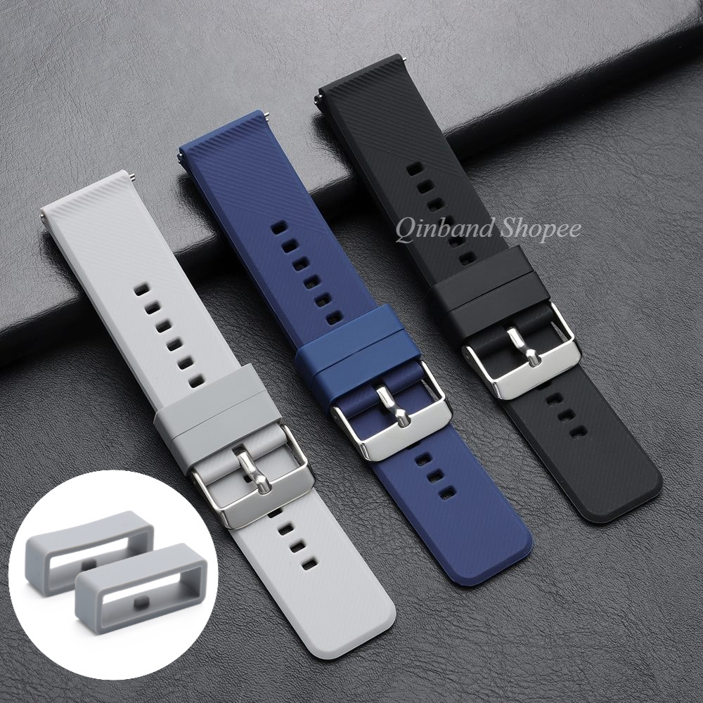 2 Chiếc Cao Su Silicon Dây Đeo Đồng Hồ Nhẫn Vòng Giữ Dây Đeo Đồng Hồ Giữ Vòng 18mm 20mm 22mm 24mm Vòng Tay Bảo Vệ Giá Đỡ Xanh Xanh Xanh Nâu Đen Xám