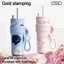 Cốc cách nhiệt ICUCKO, Cốc lạnh lót bên trong bằng gốm bằng thép không gỉ 316, Cốc rơm uống nước đôi có giá trị cao Cốc giữ nhiệt dung tích lớn Quà tặng người phụ nữ
