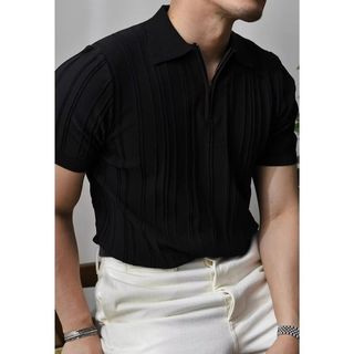 Áo polo Slim Fit màu trắng sành điệu có dây kéo YKK bền bỉ - Thiết yếu mùa hè