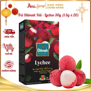 Trà Dilmah Vải Lychee 30g Trà Đen Ceylon Chính Gốc, Hương Vải Dịu Ngọt