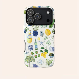 Hoa văn phong cách ngày lễ Vỏ chanh Thích hợp cho iPhone 17 Pro max Plus Air / 16 / 15 / 14 / 13 / 12 / 11 / XS / XSmax / 7 / 8 plus Vỏ cứng hai lớp chống sốc Vỏ bao gồm tất cả