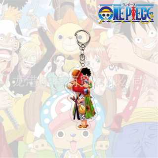 Anime One Piece Trafalgar Law Charlotte Katakuri Nico Robin Nami Chopper Usopp Acrylic Key Chains Keyrings Pen