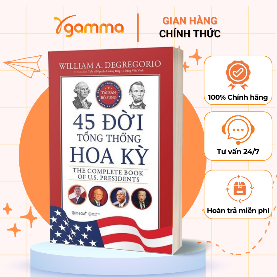 Sách - Lẻ/Combo 3 Cuốn: 45 đời tổng thống Hoa Kì + Đô la Mỹ + Hiến pháp Mỹ (Omega plus)