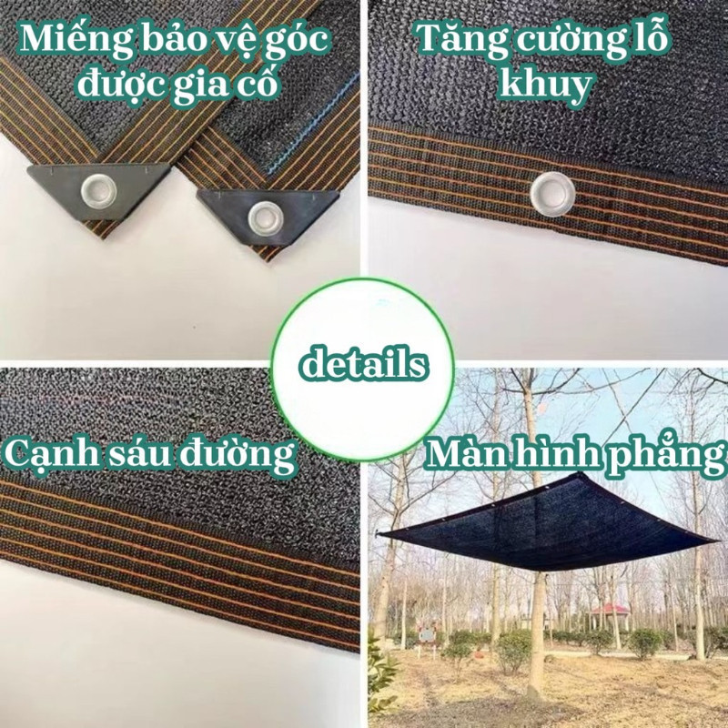 Lưới che nắng ngoài trời chống tia UV thoáng khí ruộng nông trại sân sự kiện Bạt che ban công Lưới che nắng