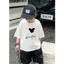 Mickey áo phong cách thường ngày rộng cổ rộng hình thun hợp mùa bé gái trai
