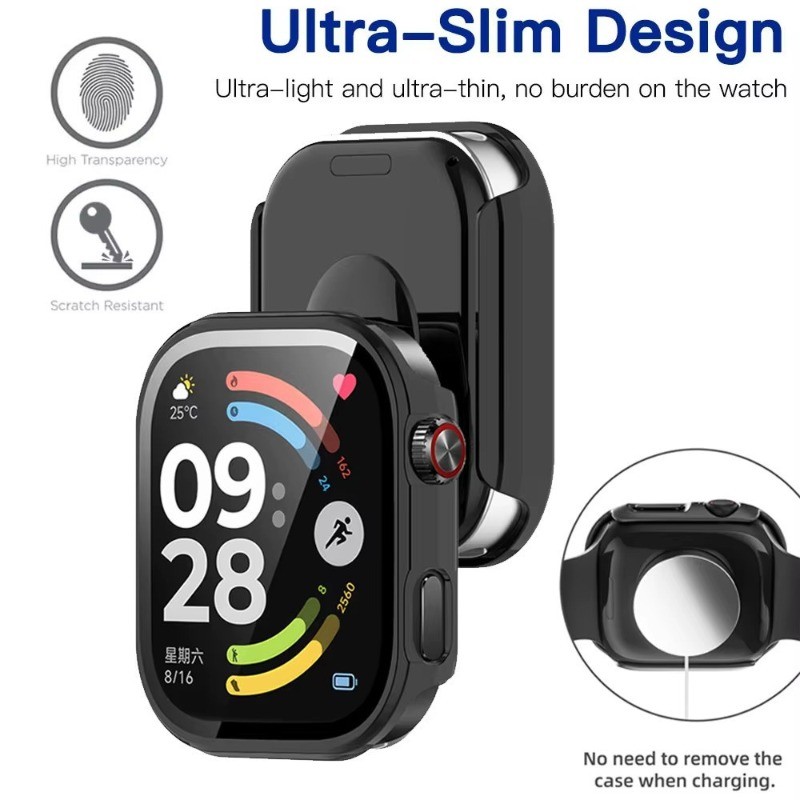 Vỏ bảo vệ chống sốc PC cho Redmi watch6 Kính cường lực + Vỏ PC cho Redmi Watch 6 Đồng hồ thông minh Bảo vệ cứng Vỏ da