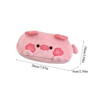 Túi đựng bút TONFASHION, Bút chì dung tích lớn cho mèo / lợn dễ thương, Túi đựng văn phòng phẩm có giá trị cao dành cho sinh viên
