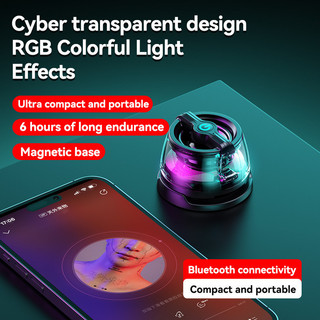 Loa Bluetooth từ tính Mini có giá đỡ điện thoại Loa không dây di động ngoài trời thể thao cho G200 JC1R