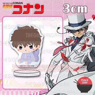 (3cm) Standee mini DETECTIVE CONAN ver GỐI NGỦ Thám tử lừng danh tượng chibi mica acrylic anime trang trí xinh xắn