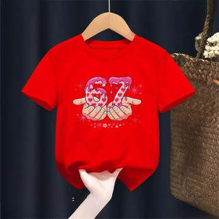 Trẻ Em Brainrot Six Seven 67 Graphic Tee Vui Nhộn In Hình Hoạt Hình Áo Sơ Mi Tay Ngắn