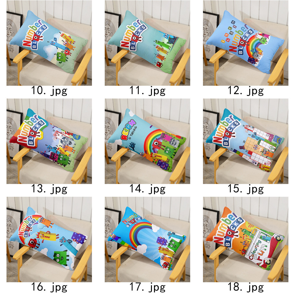 Hộp đựng gối Polyester hình chữ nhật một mặt hoạt hình, có thể giặt được, thích hợp để trang trí phòng khách giường Sofa (không bao gồm lõi)