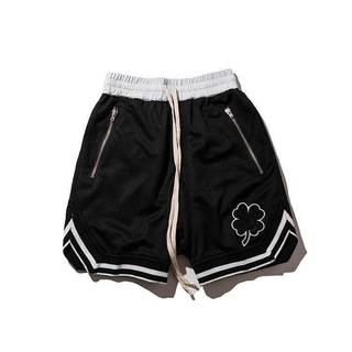 American Street Clover Hip-Hop Fashionable Brand Fog Mesh Basketball Shorts Men's Loose Large Size Shorts Summer New s5VS